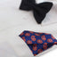 Mens Blue & Orange Paisley Pocket Square