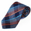 Mens Blue & Orange Striped Patterned 8cm Neck Tie