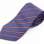 Mens Blue & Pink Striped 8cm Patterned Neck Tie