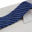 Mens Blue & Purple Striped 8cm Patterned Neck Tie