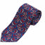 Mens Blue & Red Boho Paisley Patterned 8cm Neck Tie