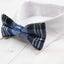 Mens Blue Tarten Plaid Patterned Bow Tie