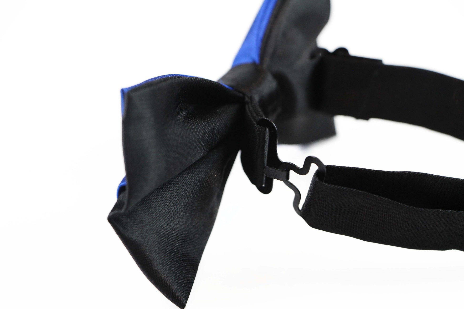 Mens Blue Two Tone Layered Bow Tie