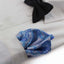 Mens Blue & White Paisley Silk Pocket Square