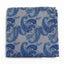 Mens Blue & White Paisley Silk Pocket Square