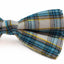 Mens Blue & White Tarten Patterned Bow Tie