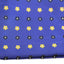 Mens Blue & Yellow Flower Silk Pocket Square