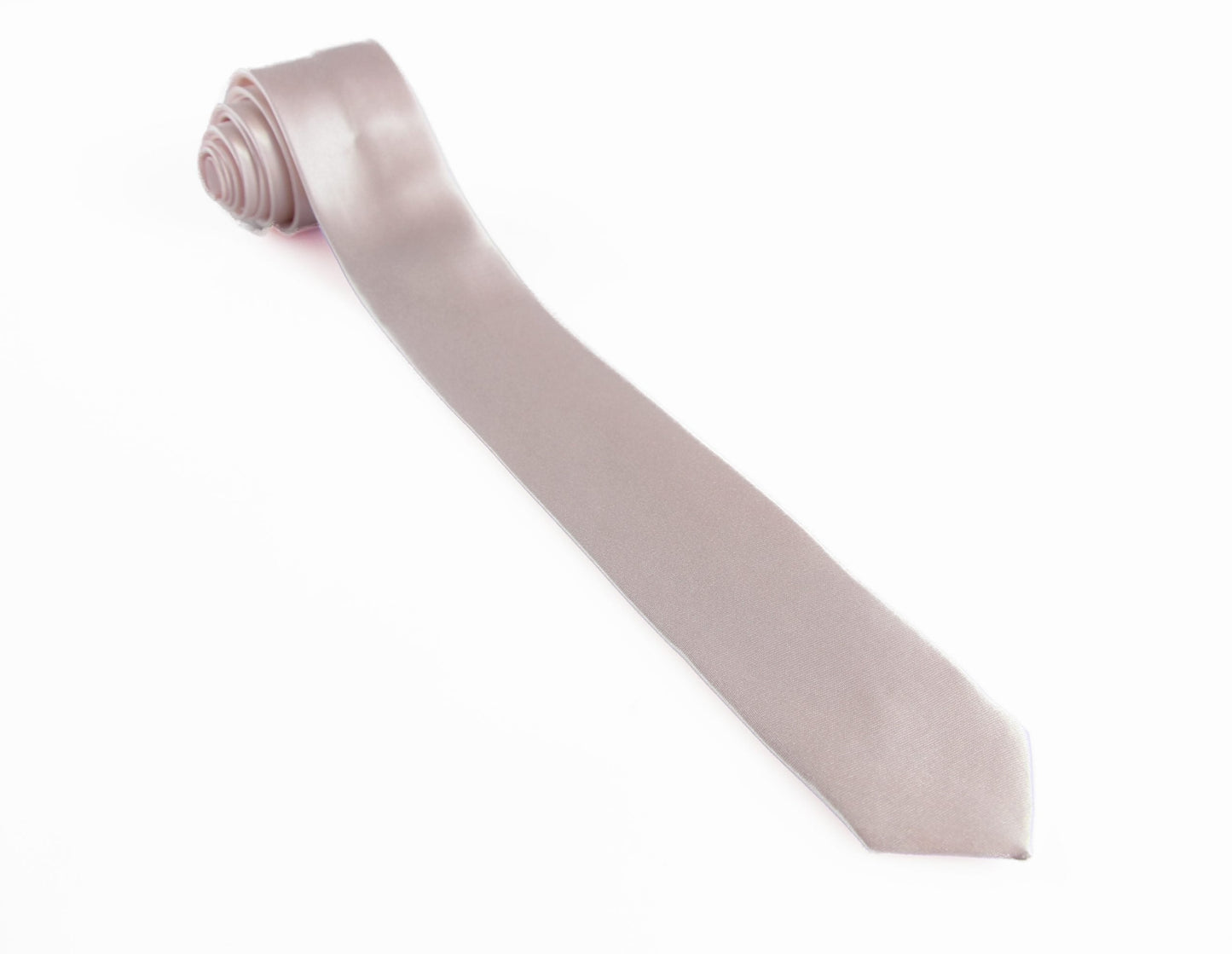 Mens Blush 5cm Skinny Plain Neck Tie