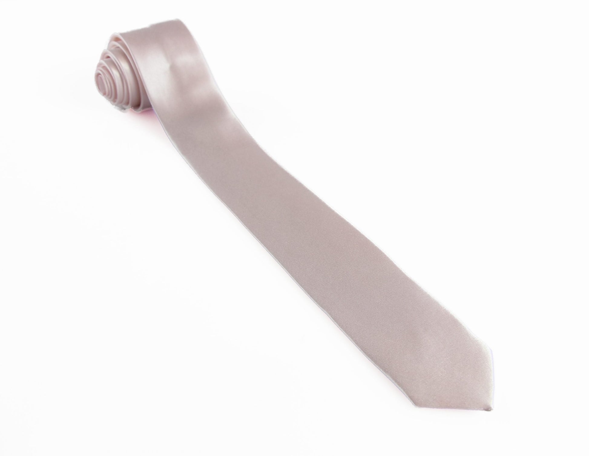 Mens Blush 5cm Skinny Plain Neck Tie