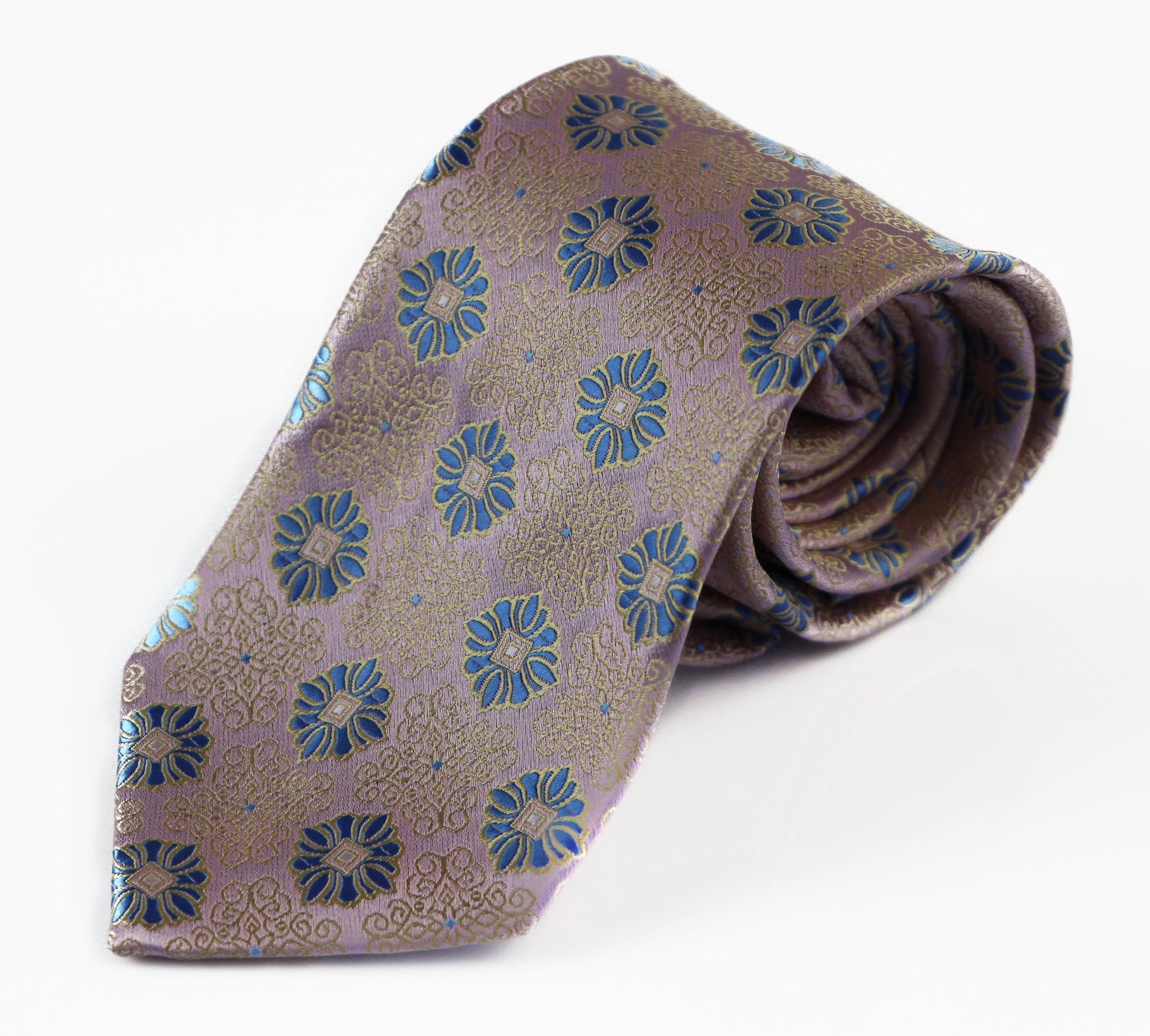 Mens Blush Fancy Patterned 8cm Neck Tie