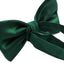 Mens Bottle Green Plain Coloured Checkered Bow Tie