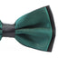 Mens Bottle Green Two Tone Layered Bow Tie