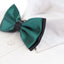 Mens Bottle Green Two Tone Layered Bow Tie