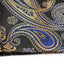 Mens Bronze & Blue Paisley Silk Pocket Square