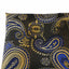 Mens Bronze & Blue Paisley Silk Pocket Square