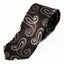 Mens Brown & Cream Swirl Patterned 8cm Neck Tie