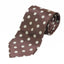 Mens Brown & Gold Polka Dot Patterned 8cm Neck Tie