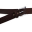 Mens Brown Leather Belt With Silver Square Buckle