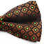 Mens Brown, Orange & Green Patterned Bow Tie