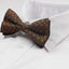 Mens Brown, Orange & Green Patterned Bow Tie