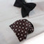 Mens Brown & White Flower Silk Pocket Square