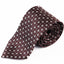 Mens Brown With Cream Flower Patterned 8cm Neck Tie