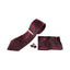 Mens Burgundy & Black Boho Paisley Matching Neck Tie, Pocket Square, Cuff Links And Tie Clip Set