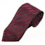 Mens Burgundy & Black Elegant Striped Patterned 8cm Neck Tie