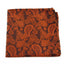 Mens Burnt Orange & Charcoal Paisley Silk Pocket Square