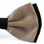 Mens Champagne Two Tone Layered Bow Tie