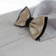 Mens Champagne Two Tone Layered Bow Tie