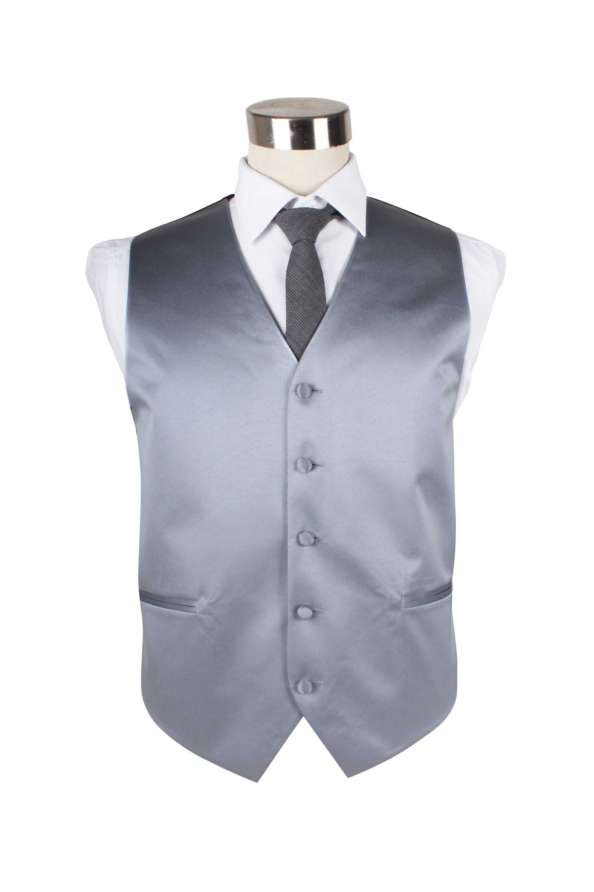 Mens Charcoal Plain Vest Waistcoat