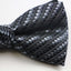 Mens Charcoal Shaded Squares Patterned Bow Tie