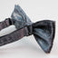 Mens Charcoal Sparkly Glitter Patterned Bow Tie