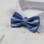 Mens Cornflower Blue Plain Coloured Checkered Bow Tie