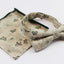 Mens Cream & Green Floral Bow Pattern Cotton Bow Tie & Pocket Square Set