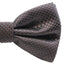 Mens Dark Brown Plain Coloured Large Patterned Checkered Bow Tie