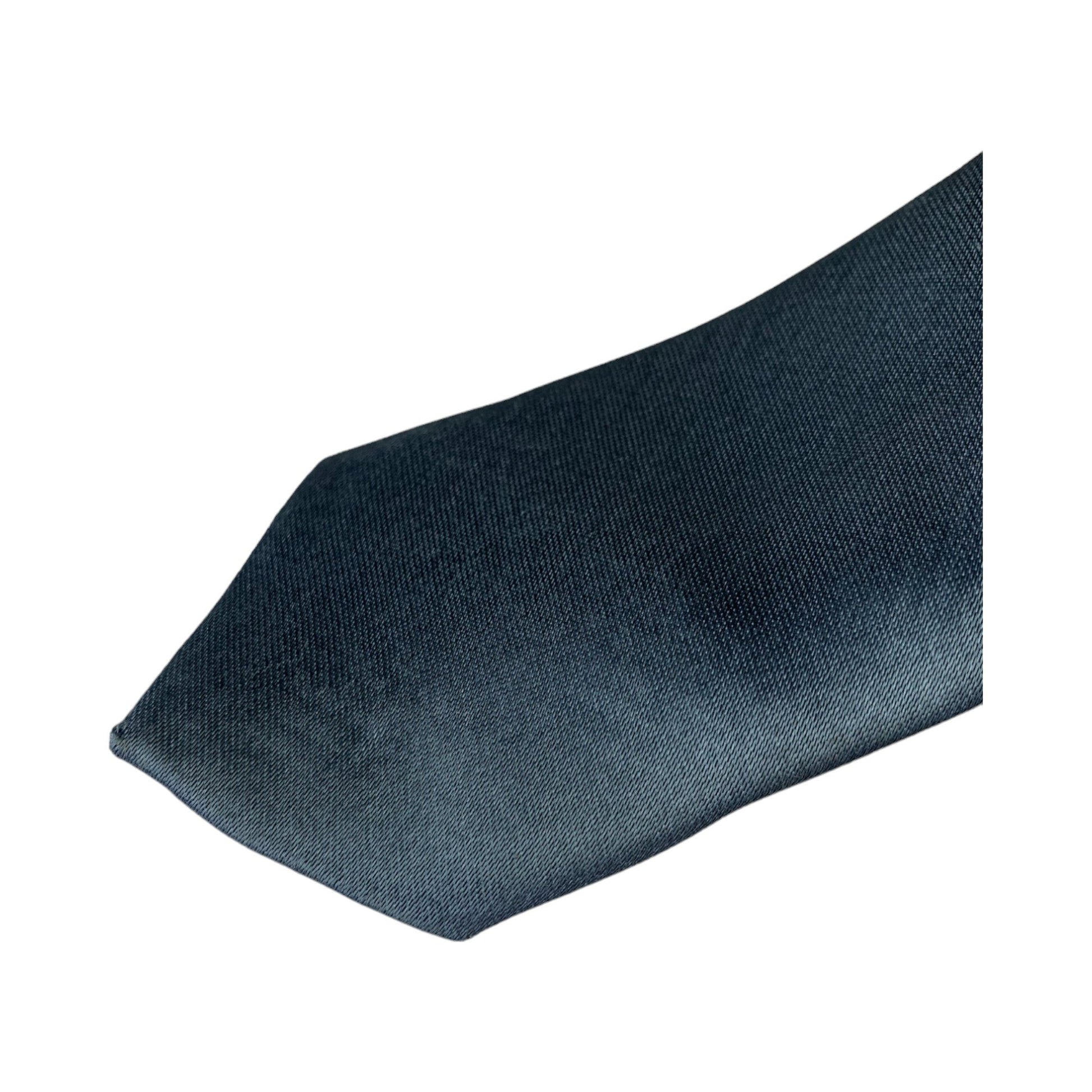 Mens Dark Grey 5cm Skinny Plain Neck Tie