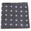 Mens Dark Grey & Silver Polka Dot Silk Pocket Square