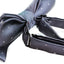 Mens Dark Grey With Silver Stars Matching Bow Tie & Pocket Square Set