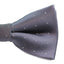 Mens Dark Grey With Silver Stars Matching Bow Tie & Pocket Square Set