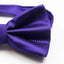 Mens Dark Purple Plain Coloured Checkered Bow Tie