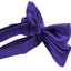 Mens Dark Purple Plain Coloured Checkered Bow Tie