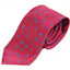 Mens Dark Red & Blue Flower Patterned 8cm Neck Tie