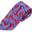 Mens Dark Red & Blue Paisley Patterned 8cm Neck Tie