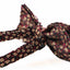 Mens Dark Red Brown Floral Patterned Bow Tie