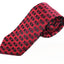 Mens Dark Red & Burgundy Square Design Patterned 8cm Neck Tie