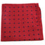 Mens Dark Red & Navy Small Polka Dot Silk Pocket Square