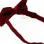 Mens Dark Red Plain Coloured Checkered Bow Tie