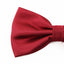 Mens Dark Red Plain Coloured Checkered Bow Tie